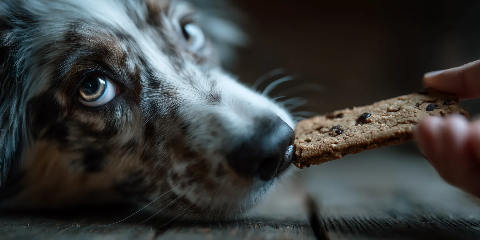 Dog with Healthy Treat on a Wellness Plan